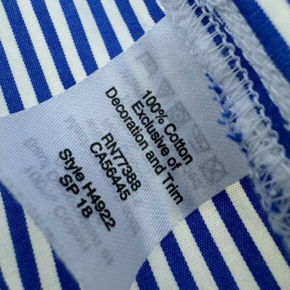 J.Crew Sleeveless Striped Embroidered Tassel Top Women’s Size 8 - Picture 4 of 7